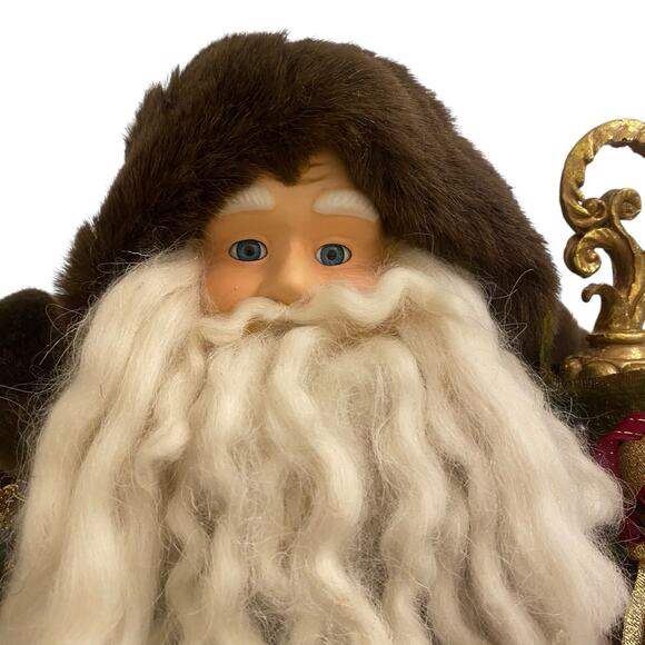 NIB GRANDEUR NOEL 16" Fabric Santa Claus VTG 2001 Christmas Toys Collector's Ed. - Picture 4 of 16